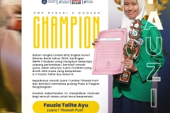 Fauzia Talitha  Ayu- Juara 1 Tilawah MTQ Putri tingkat Kapanewon Godean