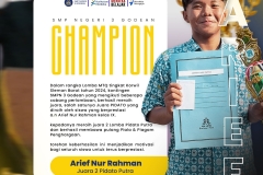 Arief Nurrahman- Juara 2 Pidato Putra MTQ tingkat Kapanewon Godean